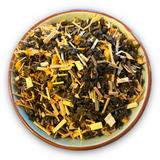 Teeschale gefüllt mit dem Rohprodukt unseres Oolong Tees 'Buttermilch-Zitrone'.