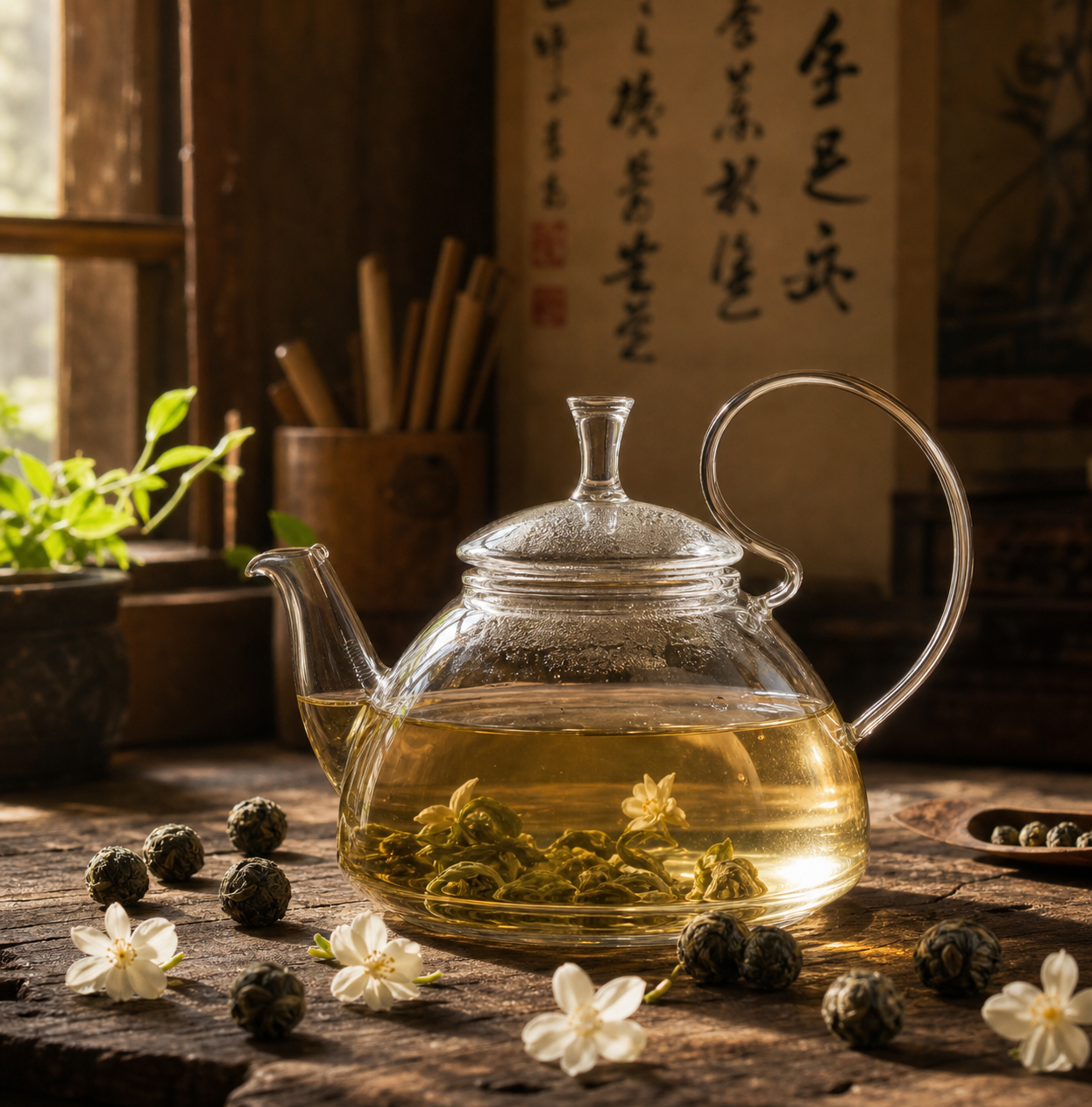 China Jasmin Dragon Pearls Bio – Handgerollte Perlen, betörendes Jasminaroma