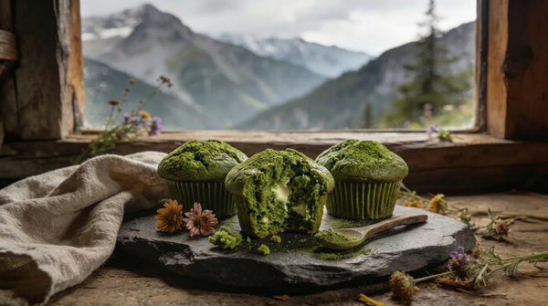 🧁 Matcha Muffins mit weisser Schokolade – saftig, grün und mit einer Überraschung innen